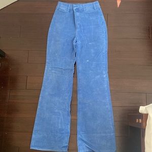 We The Free Blue Corduroy Flare Pants
